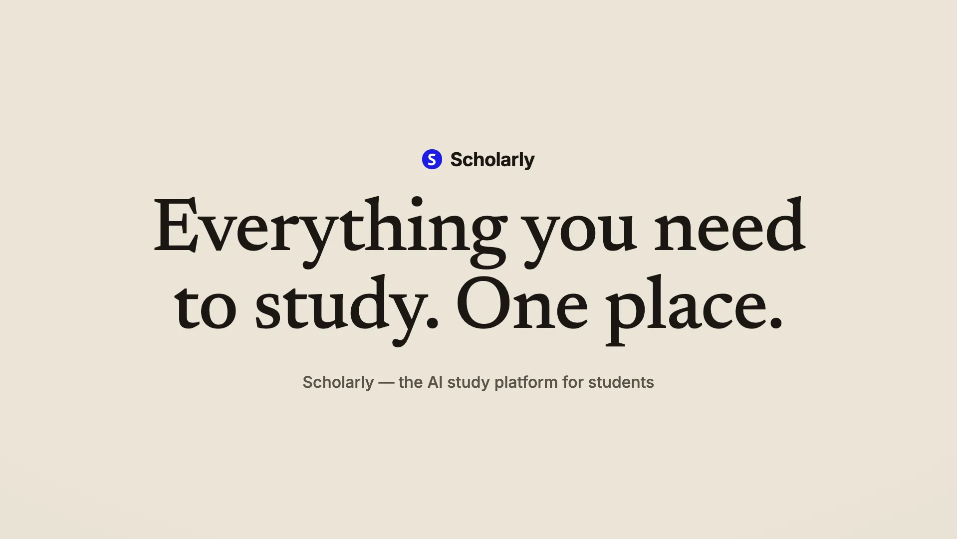 Scholarly — everything you need to study, in one place