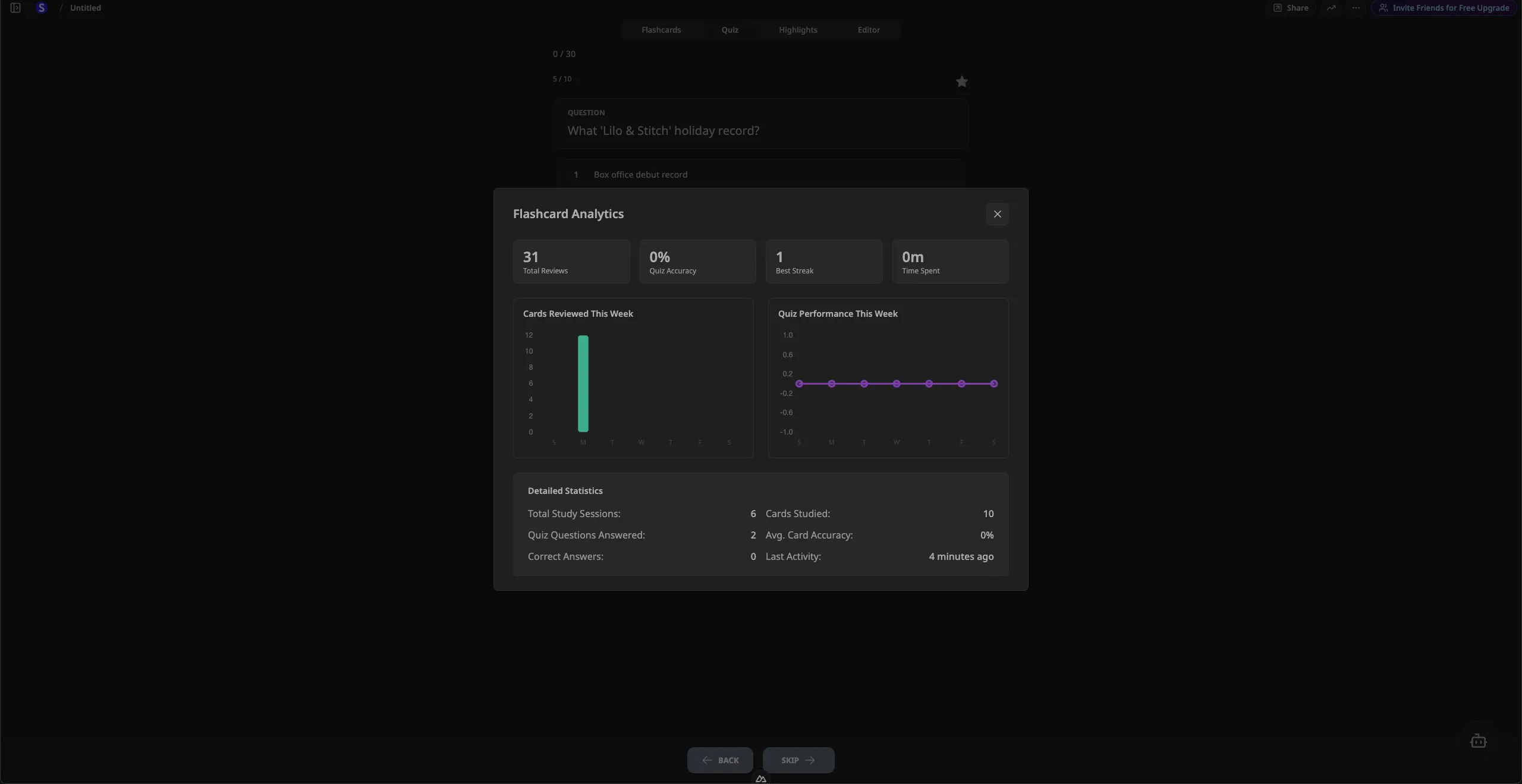 Flashcard Analytics