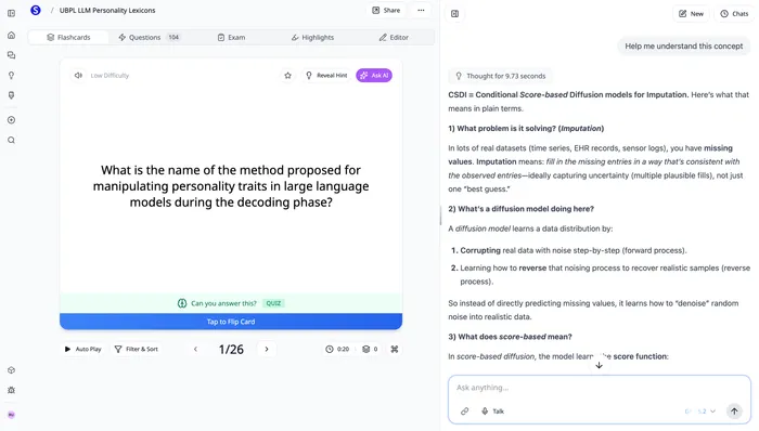 Flashcards UI Update