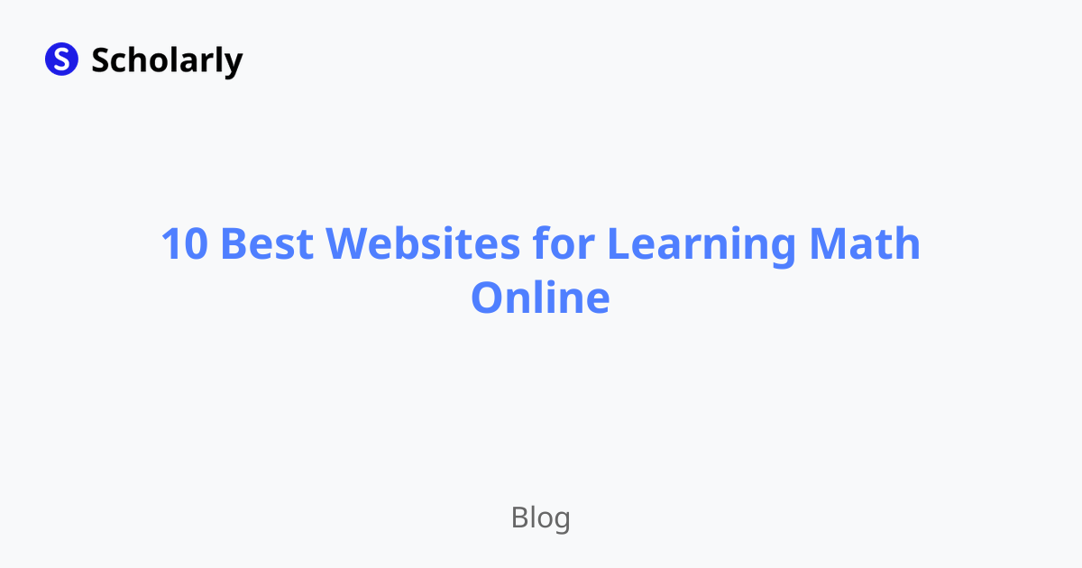 10 Best Websites for Learning Math Online