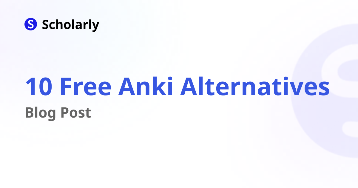 10 Free Anki Alternatives