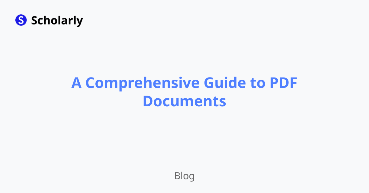 A Comprehensive Guide to PDF Documents