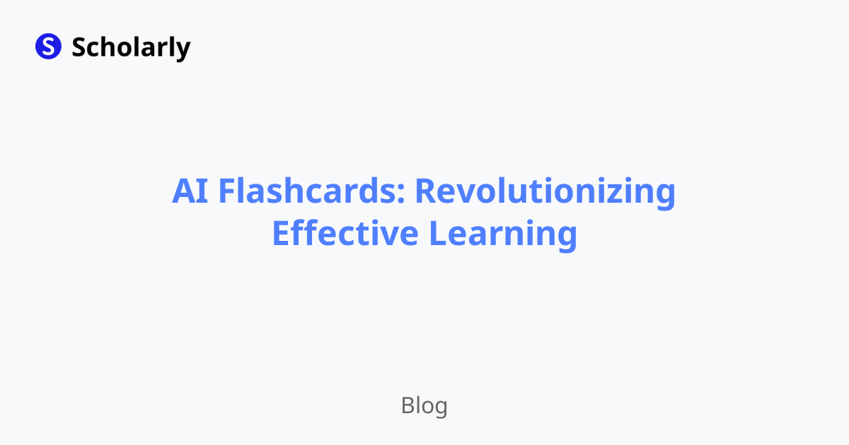 AI Flashcards: Revolutionizing Effective Learning
