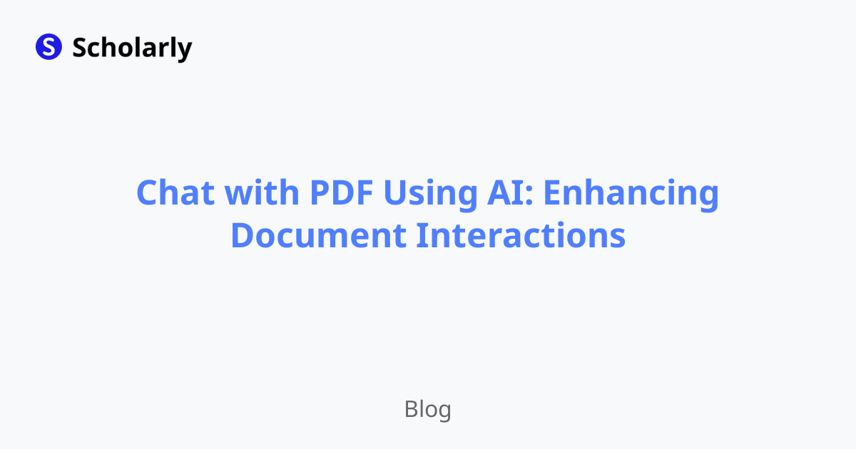 Chat with PDF Using AI: Enhancing Document Interactions