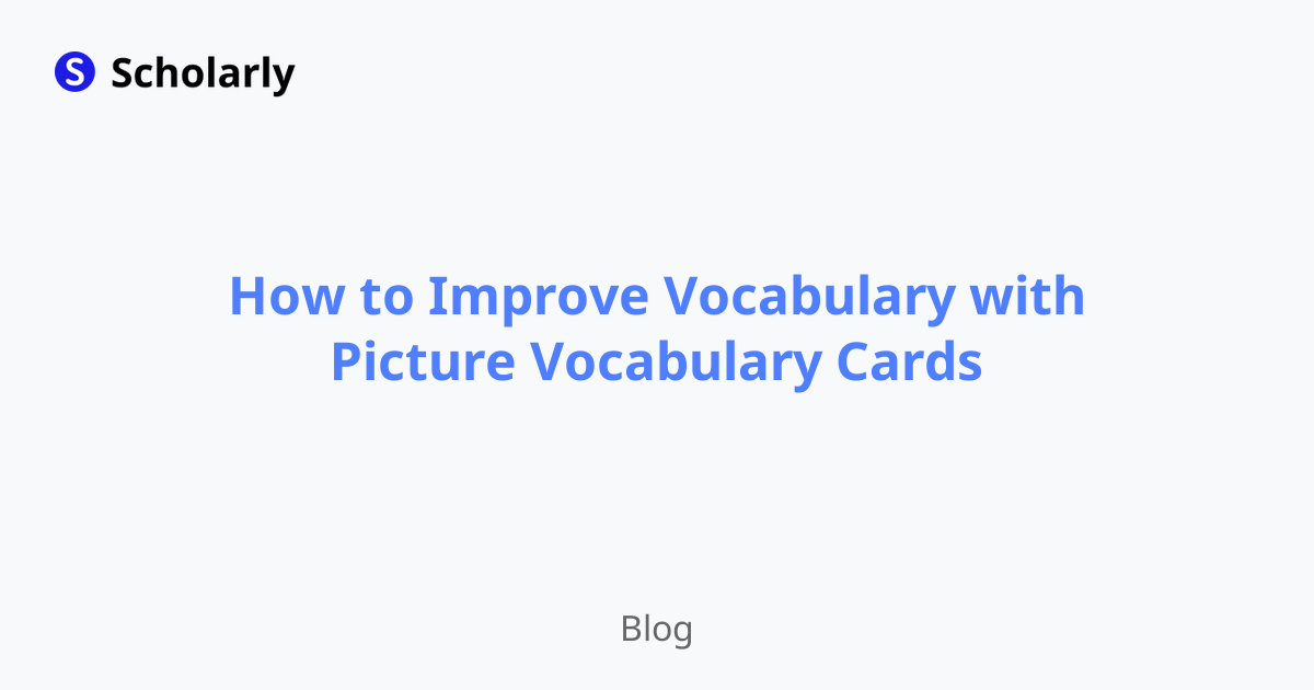 How to Improve Vocabulary with Picture Vocabulary Cards
