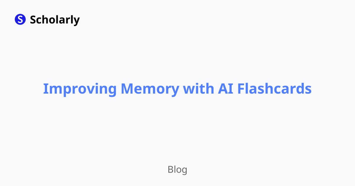 Improving Memory with AI Flashcards