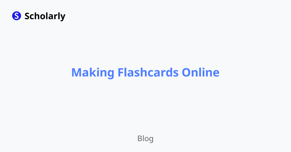Making Flashcards Online