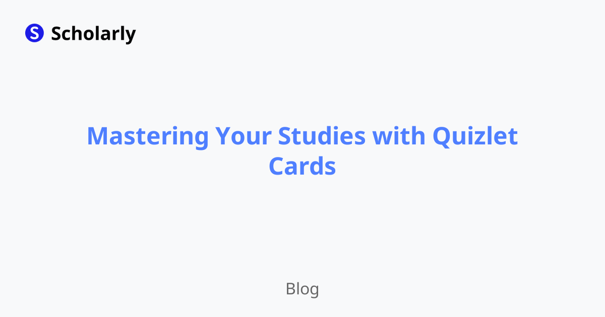 Mastering Your Studies with Quizlet Cards