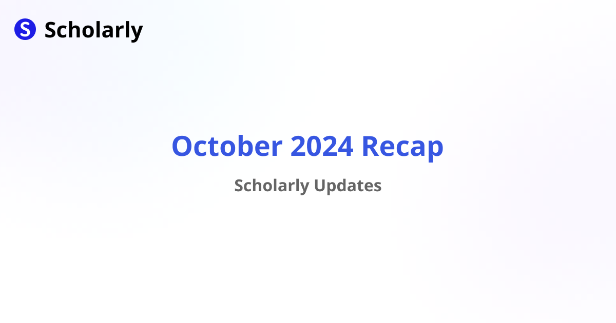 October 2024 Updates Re