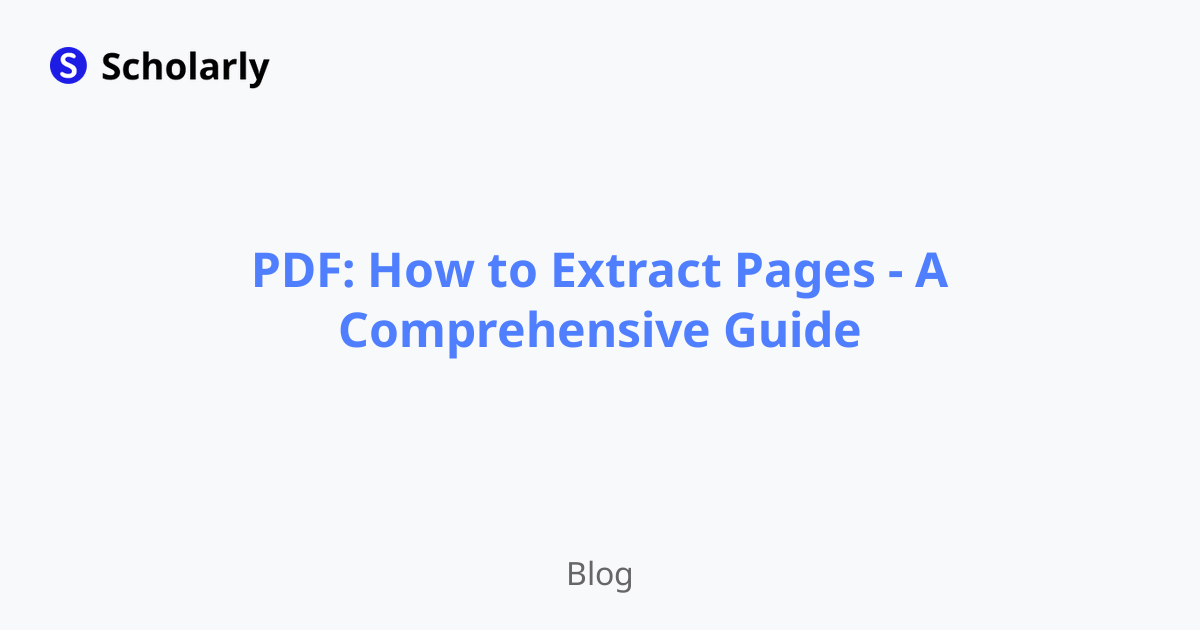 PDF: How to Extract Pages - A Comprehensive Guide