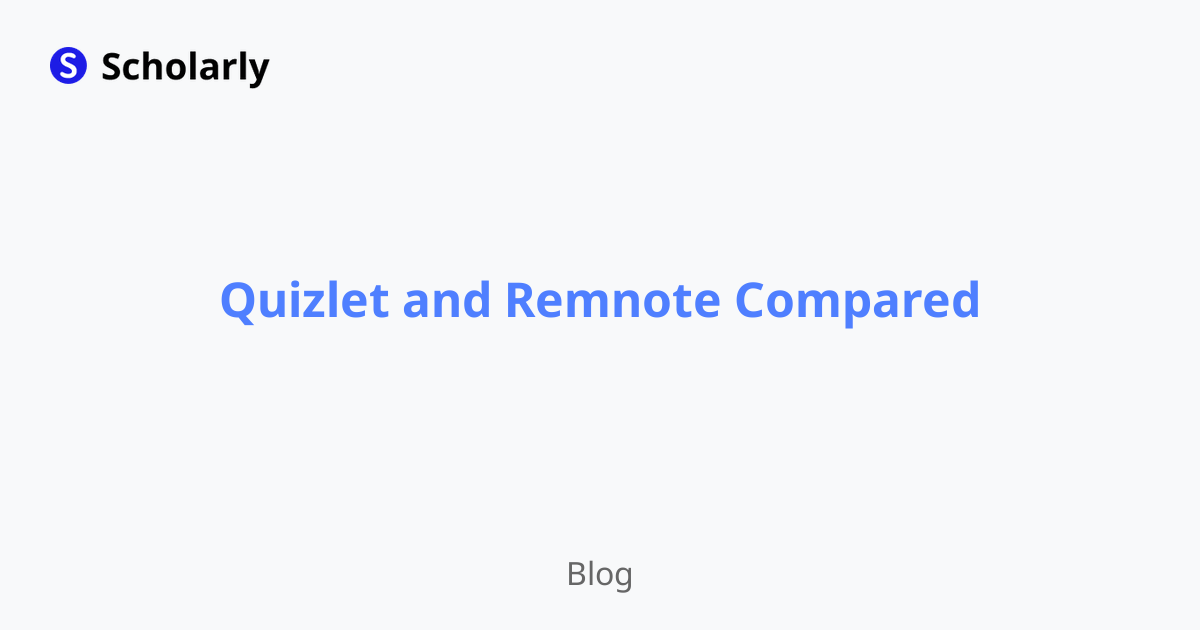Quizlet and Remnote Compared