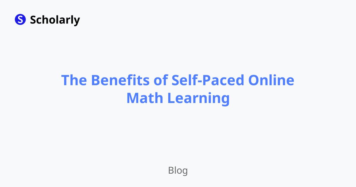 The Benefits of Self-Paced Online Math Learning