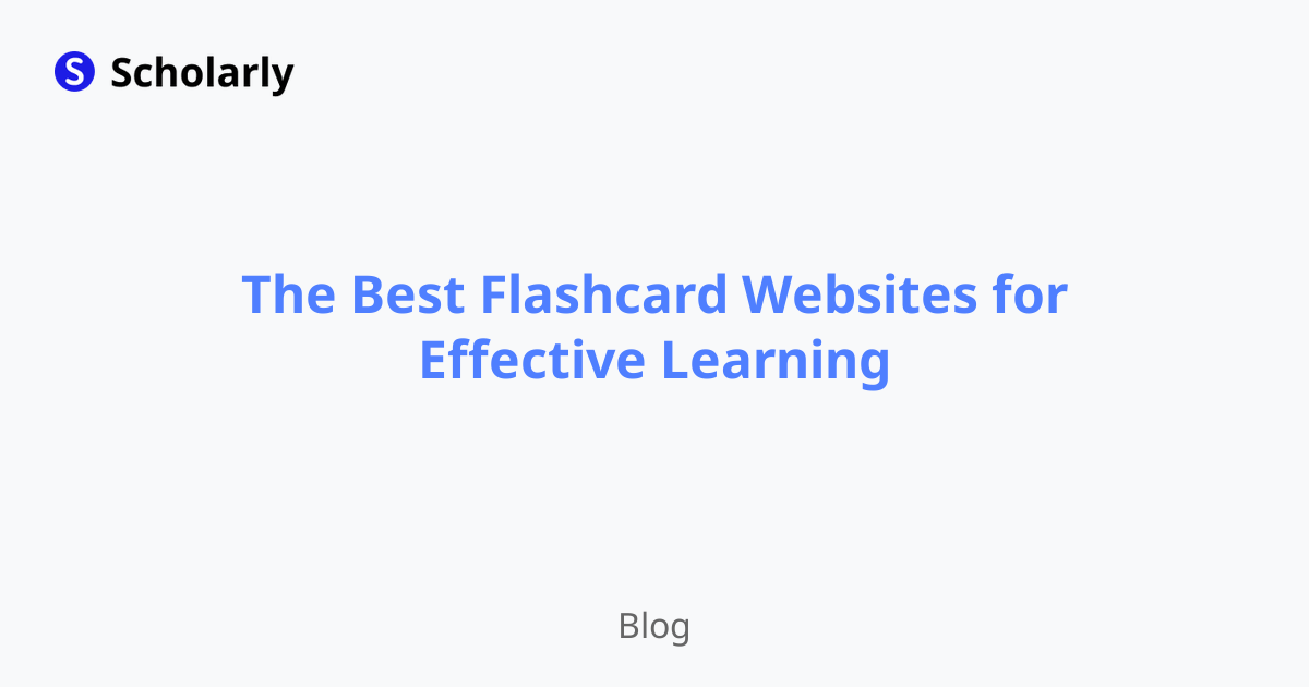 The Best Flashcard Websites for Effective Learning