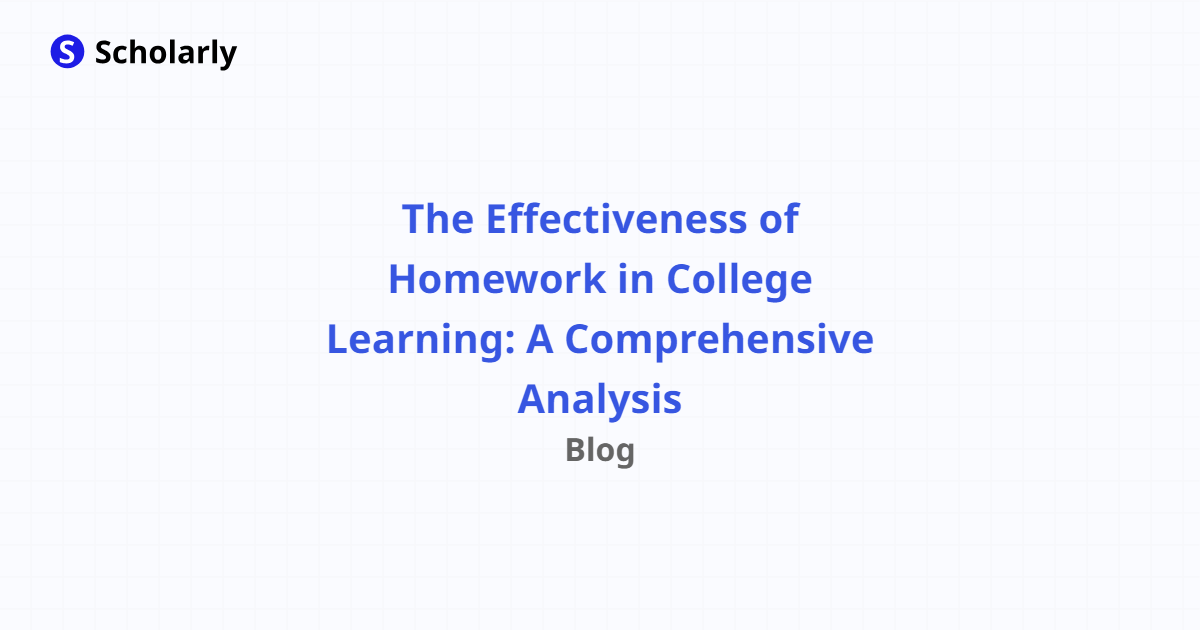 study on the effectiveness of homework