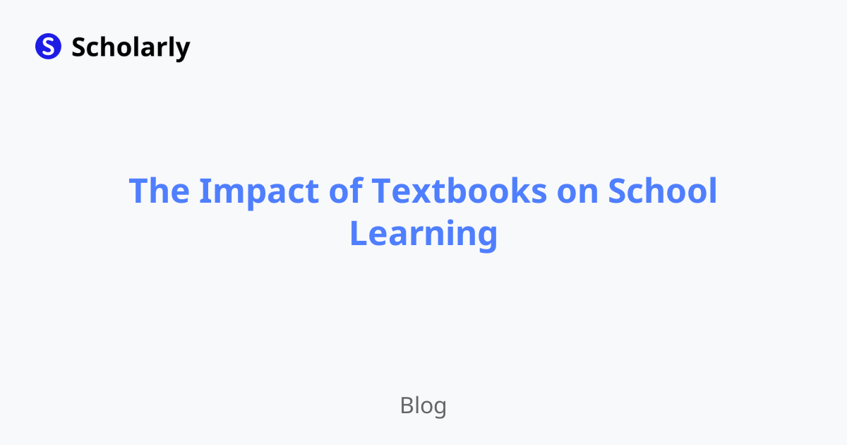 The Impact of Textbooks on School Learning