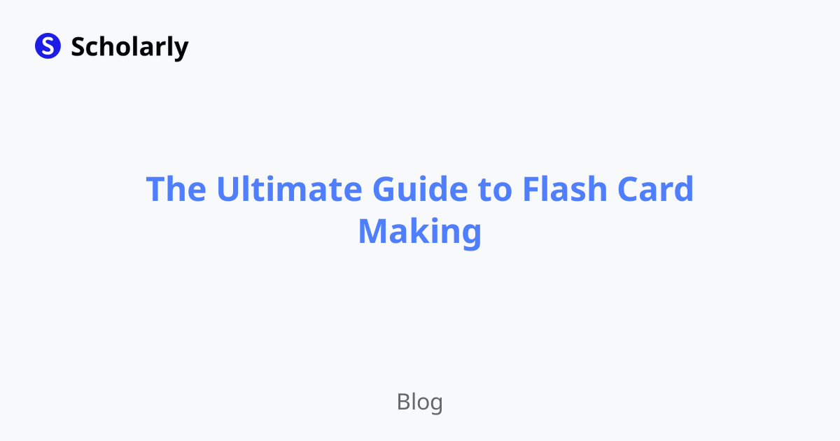 The Ultimate Guide to Flash Card Making