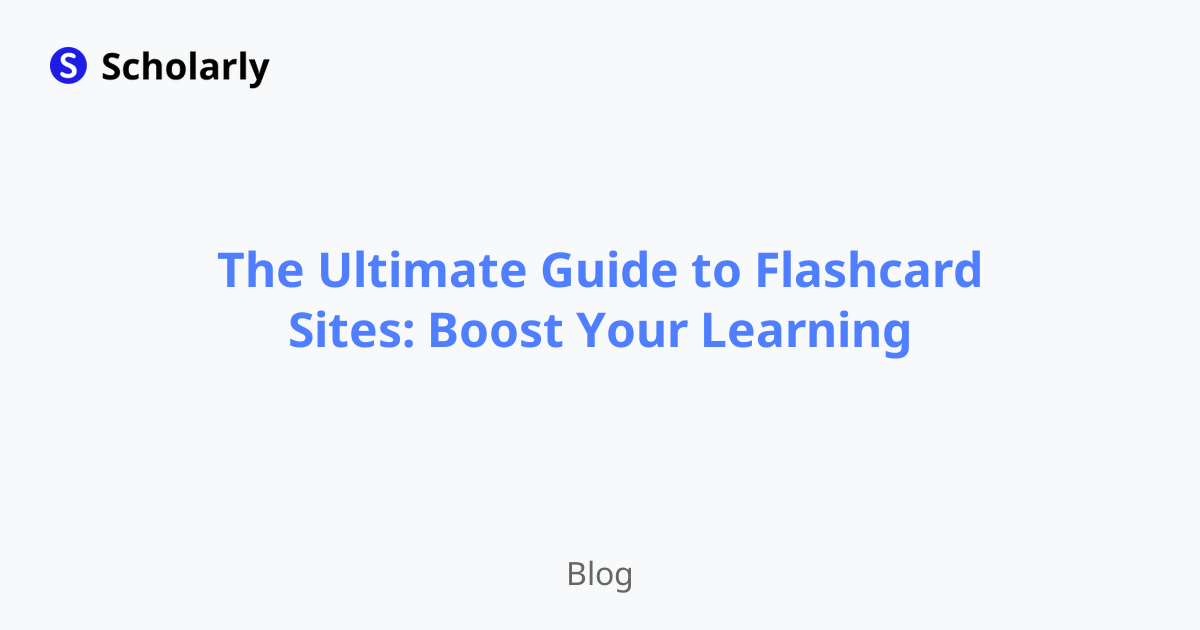 The Ultimate Guide to Flashcard Sites: Boost Your Learning