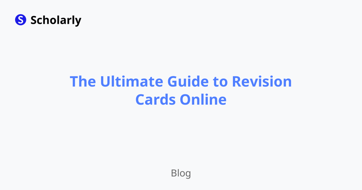 The Ultimate Guide to Revision Cards Online