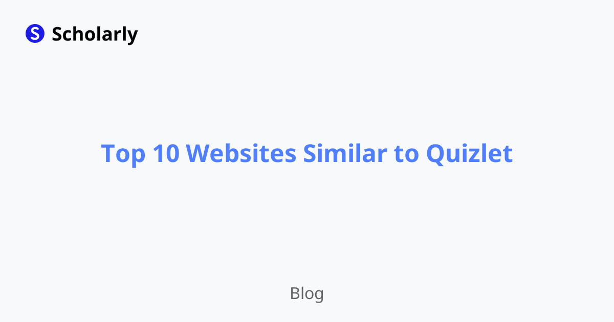 Top 10 Websites Similar to Quizlet