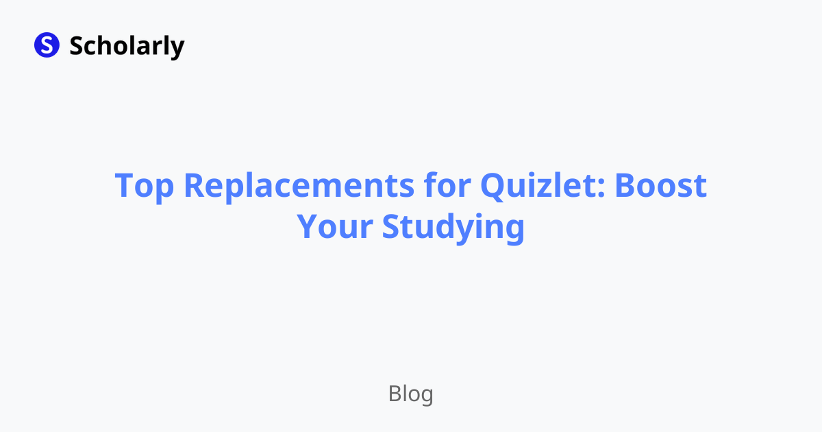 Top Replacements for Quizlet: Boost Your Studying