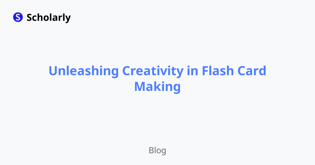 Unleashing Creativity in Flash Card Making