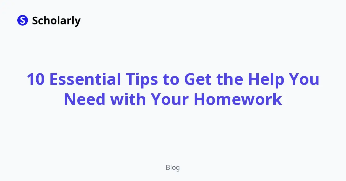 10 Essential Tips to Get the Help You Need with Your Homework editorial illustration