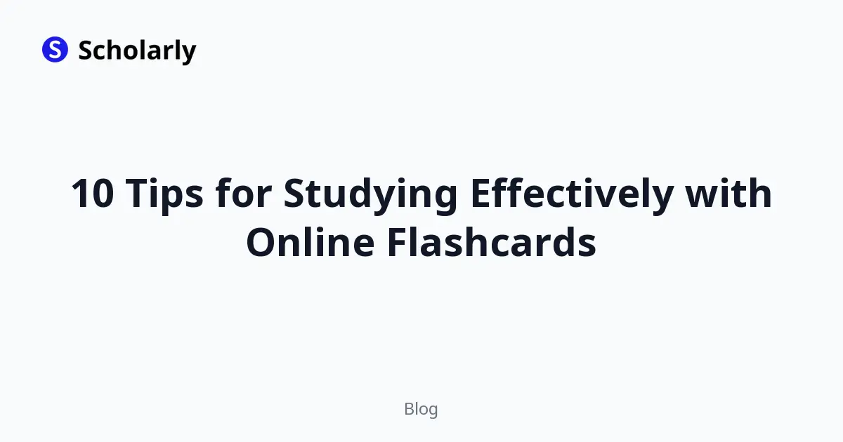 10 Tips for Studying Effectively with Online Flashcards editorial illustration