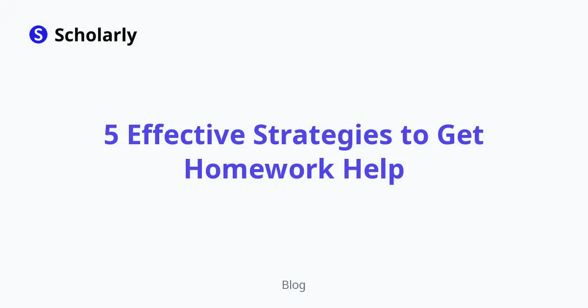 5 Effective Strategies to Get Homework Help editorial illustration