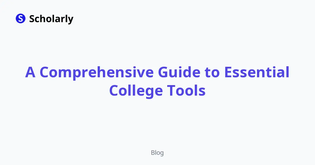 A Comprehensive Guide to Essential College Tools editorial illustration