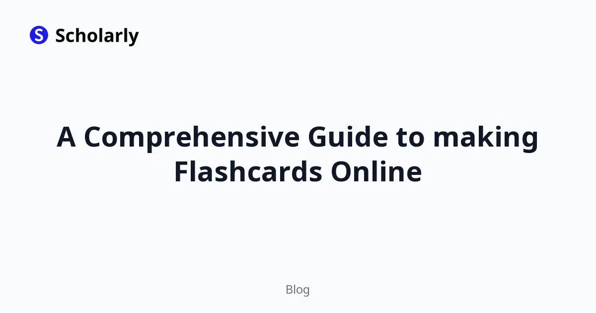 A Comprehensive Guide to making Flashcards Online editorial illustration