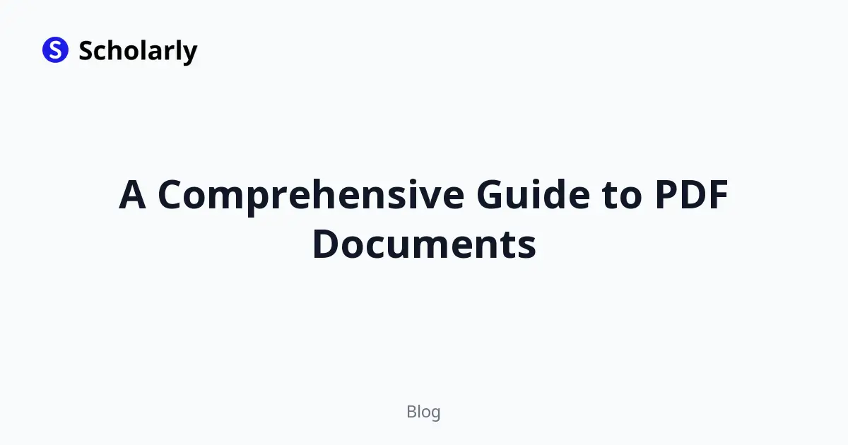 A Comprehensive Guide to PDF Documents editorial illustration