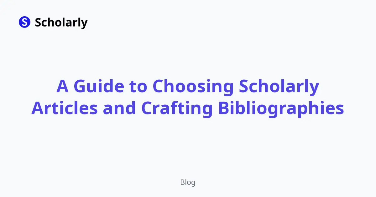 How to Choose Scholarly Articles and Cite Them editorial illustration