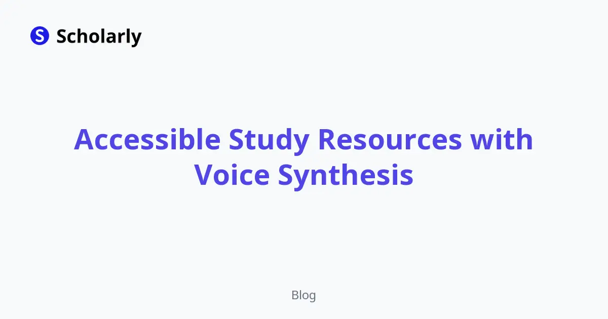 Accessible Study Resources with Voice Synthesis editorial illustration