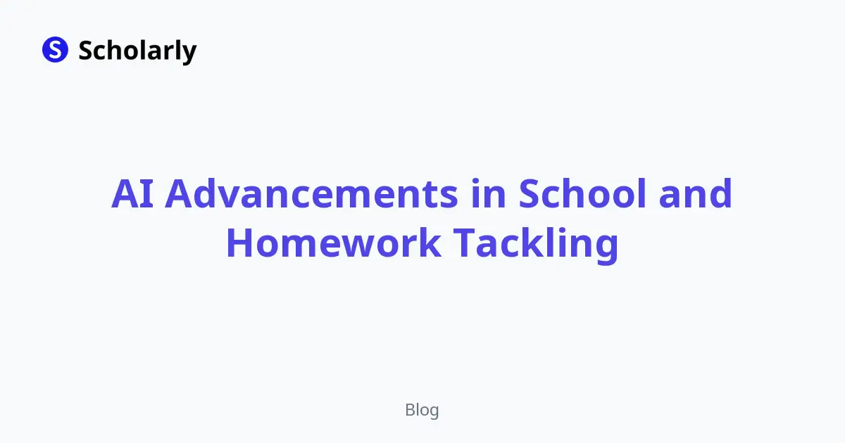 AI Advancements in School and Homework Tackling editorial illustration