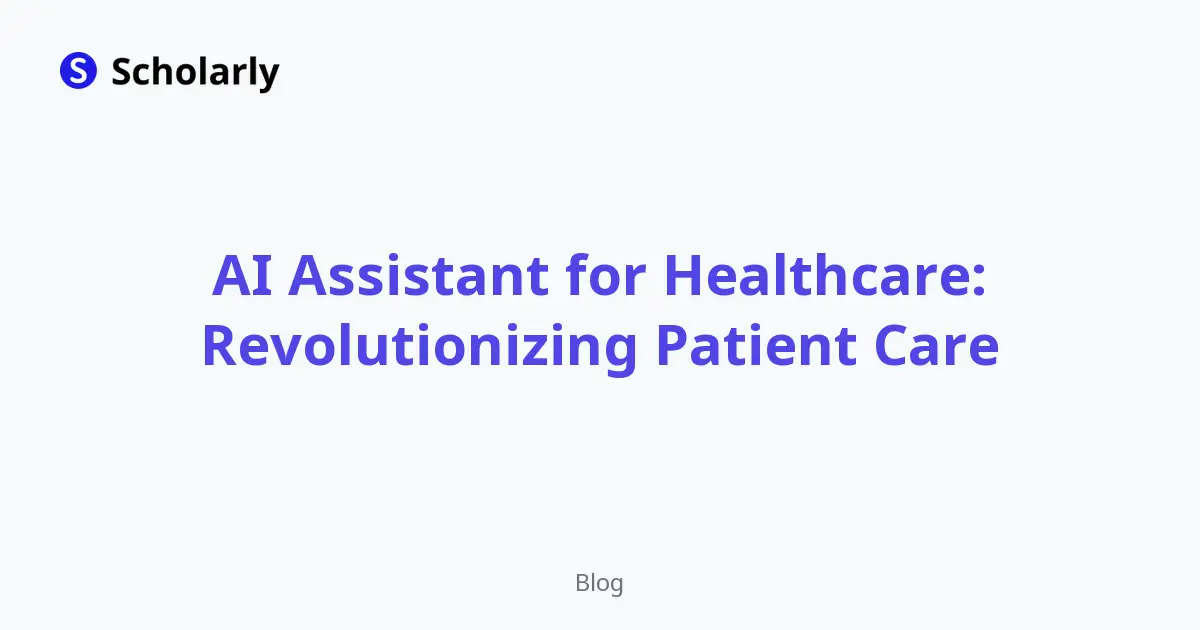 AI Assistant for Healthcare: Revolutionizing Patient Care editorial illustration