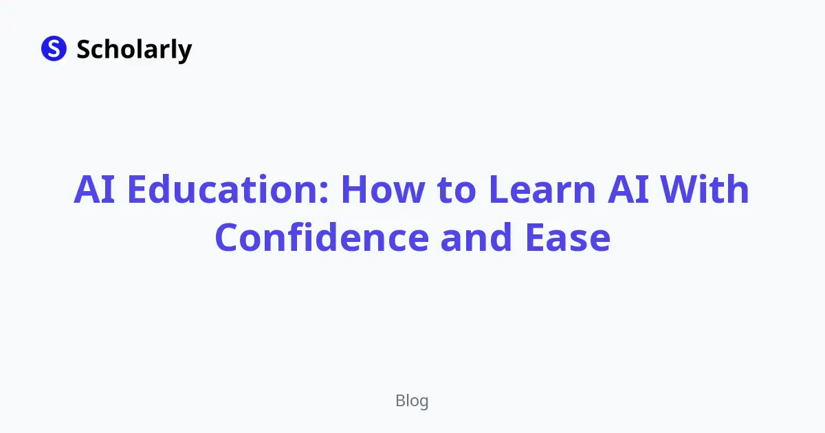 AI Education: How to Learn AI With Confidence and Ease editorial illustration