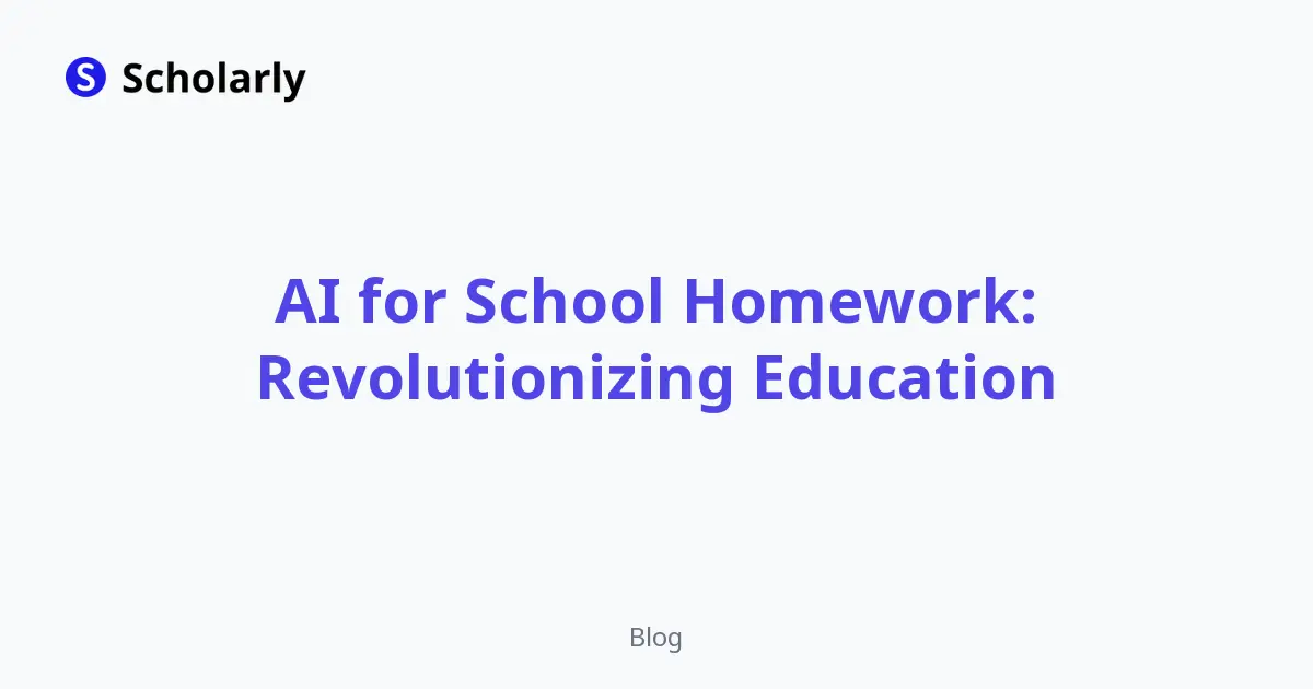 AI for School Homework: Revolutionizing Education editorial illustration