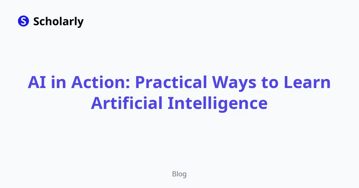AI in Action: Practical Ways to Learn Artificial Intelligence editorial illustration