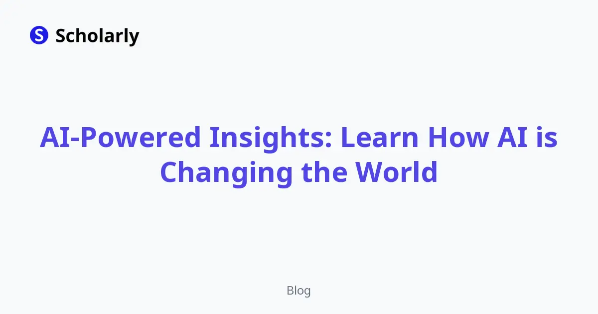 AI-Powered Insights: Learn How AI is Changing the World editorial illustration
