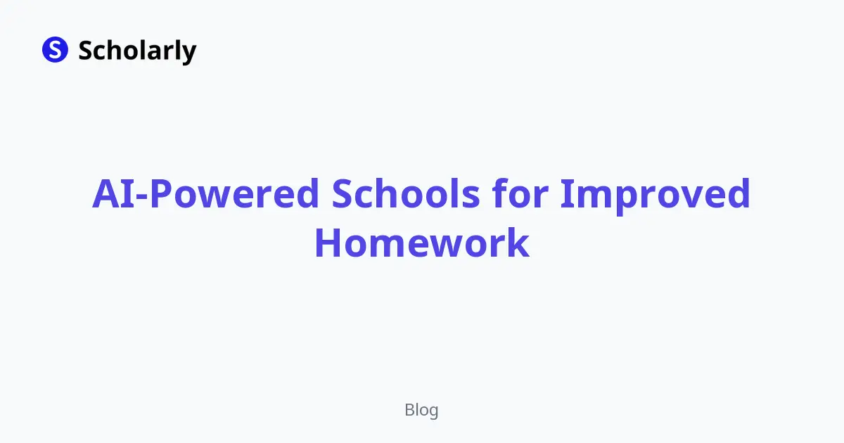 AI-Powered Schools for Improved Homework editorial illustration