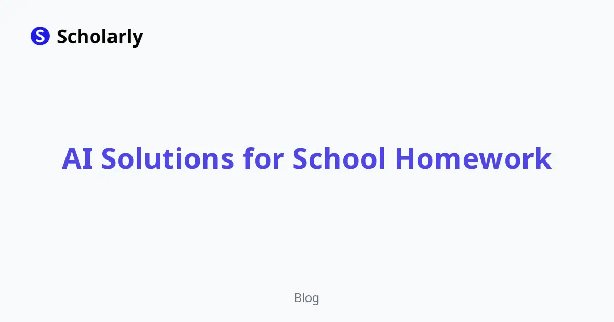AI Solutions for School Homework editorial illustration