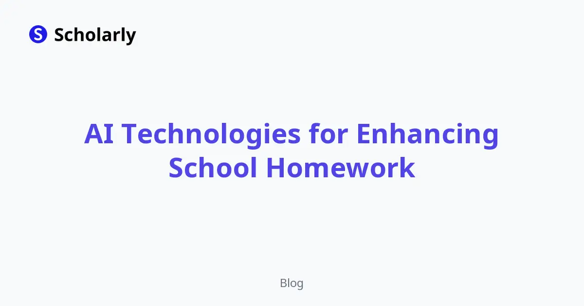 AI Technologies for Enhancing School Homework editorial illustration