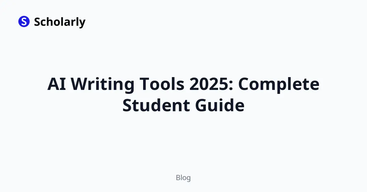 AI Writing Tools 2025: Complete Student Guide editorial illustration