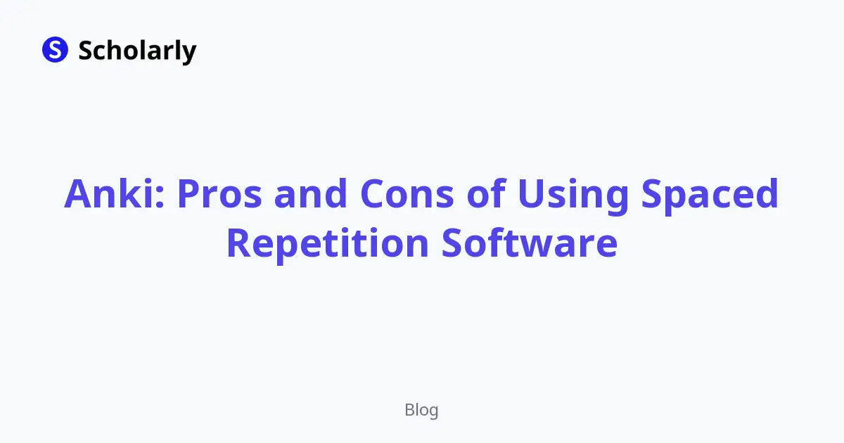 Anki: Pros and Cons of Using Spaced Repetition Software editorial illustration