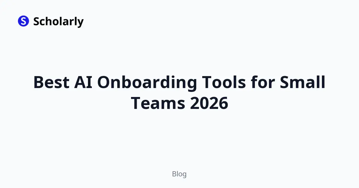 Best AI Onboarding Tools for Small Teams 2026 editorial illustration