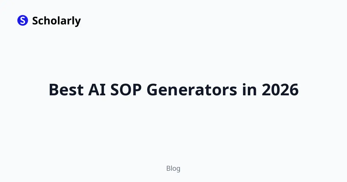 Best AI SOP Generators in 2026