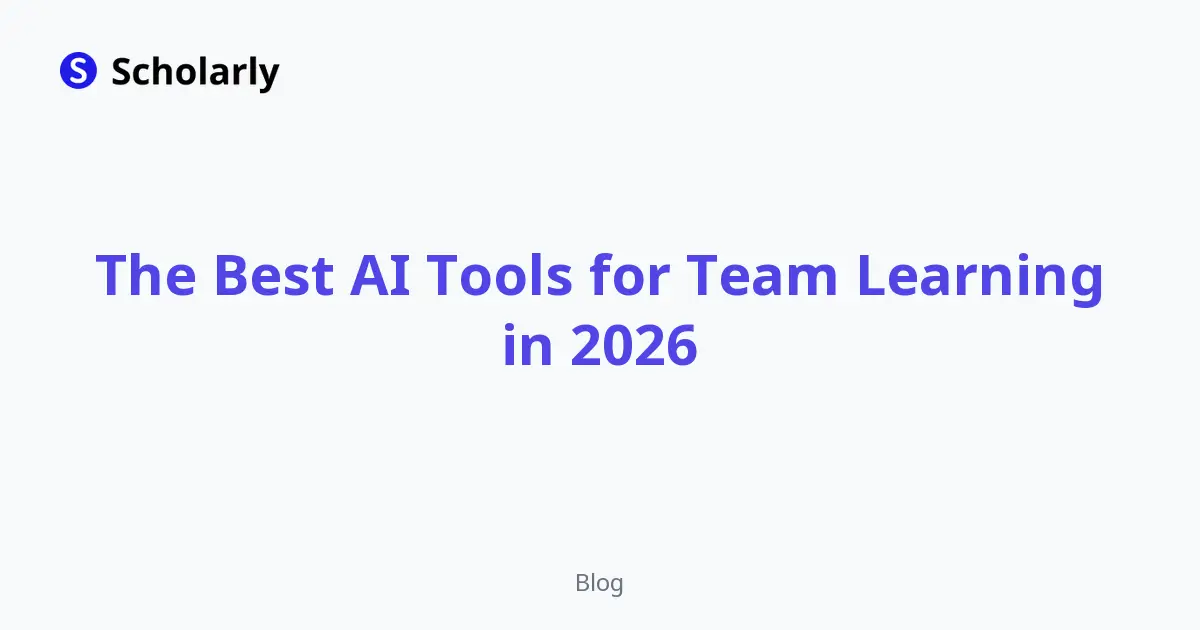 The Best AI Tools for Team Learning in 2026