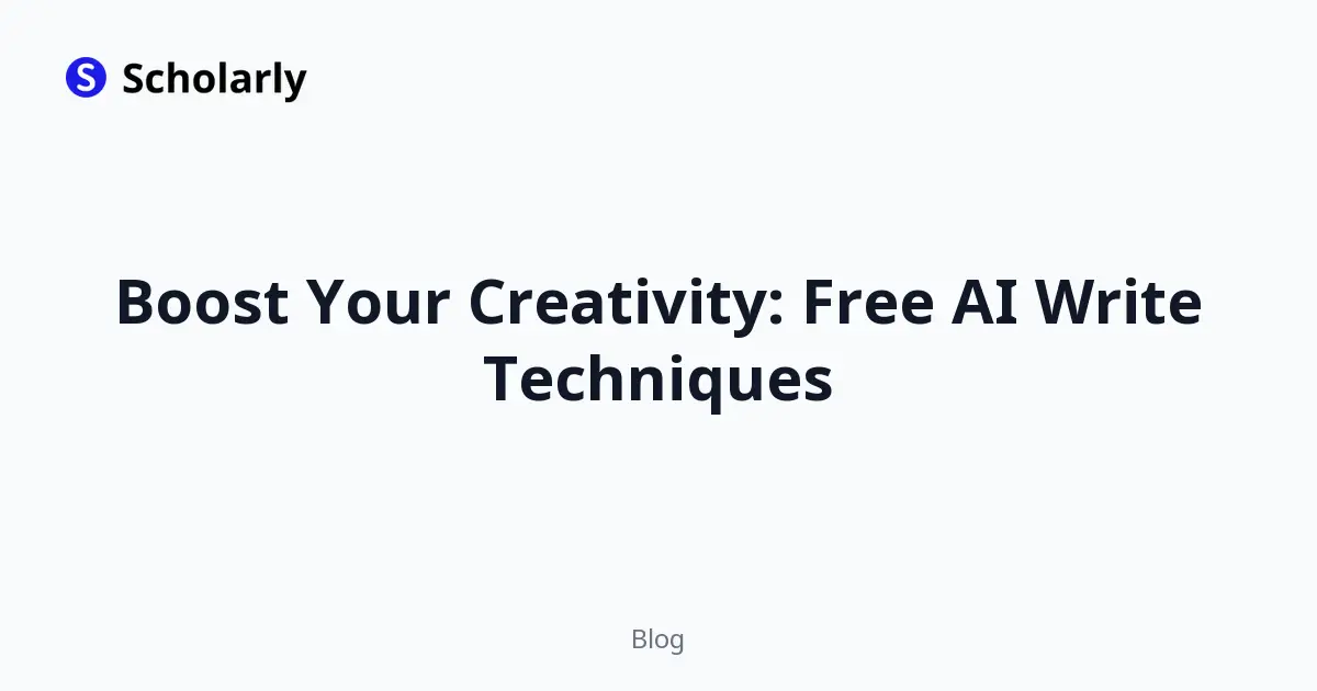 Boost Your Creativity: Free AI Write Techniques editorial illustration
