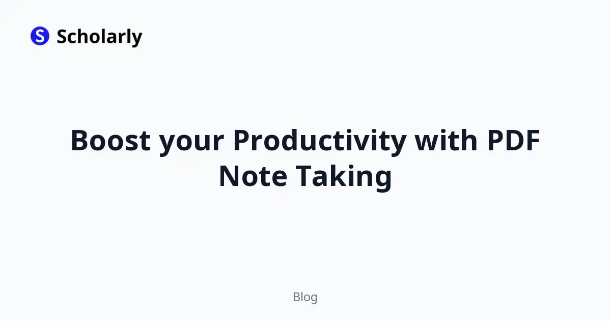 Boost your Productivity with PDF Note Taking editorial illustration