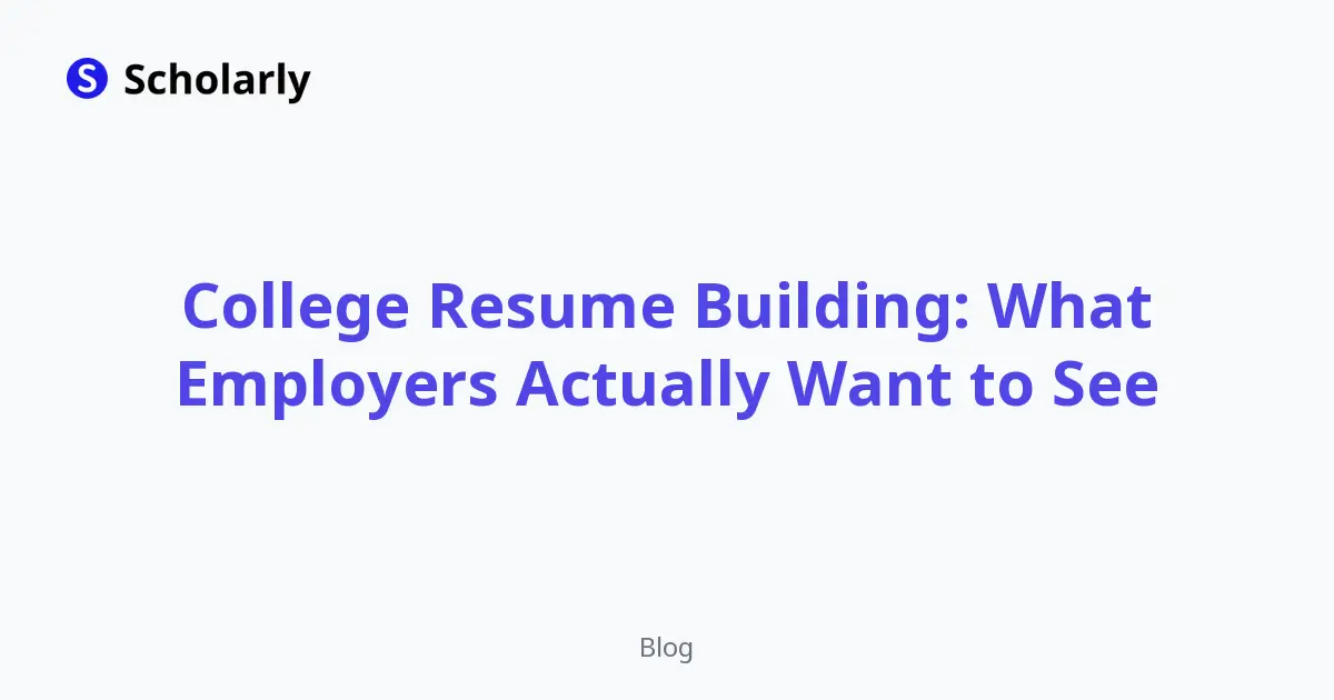 College Resume Building: What Employers Actually Want to See editorial illustration